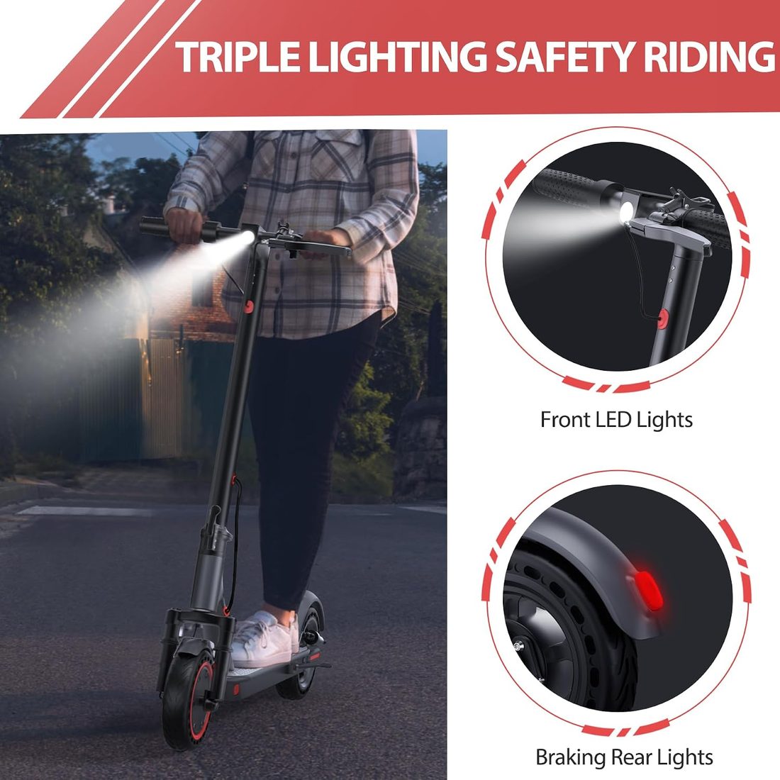 MAXSHOT Dual Suspension Electric Scooter with Seat Bag photo 3