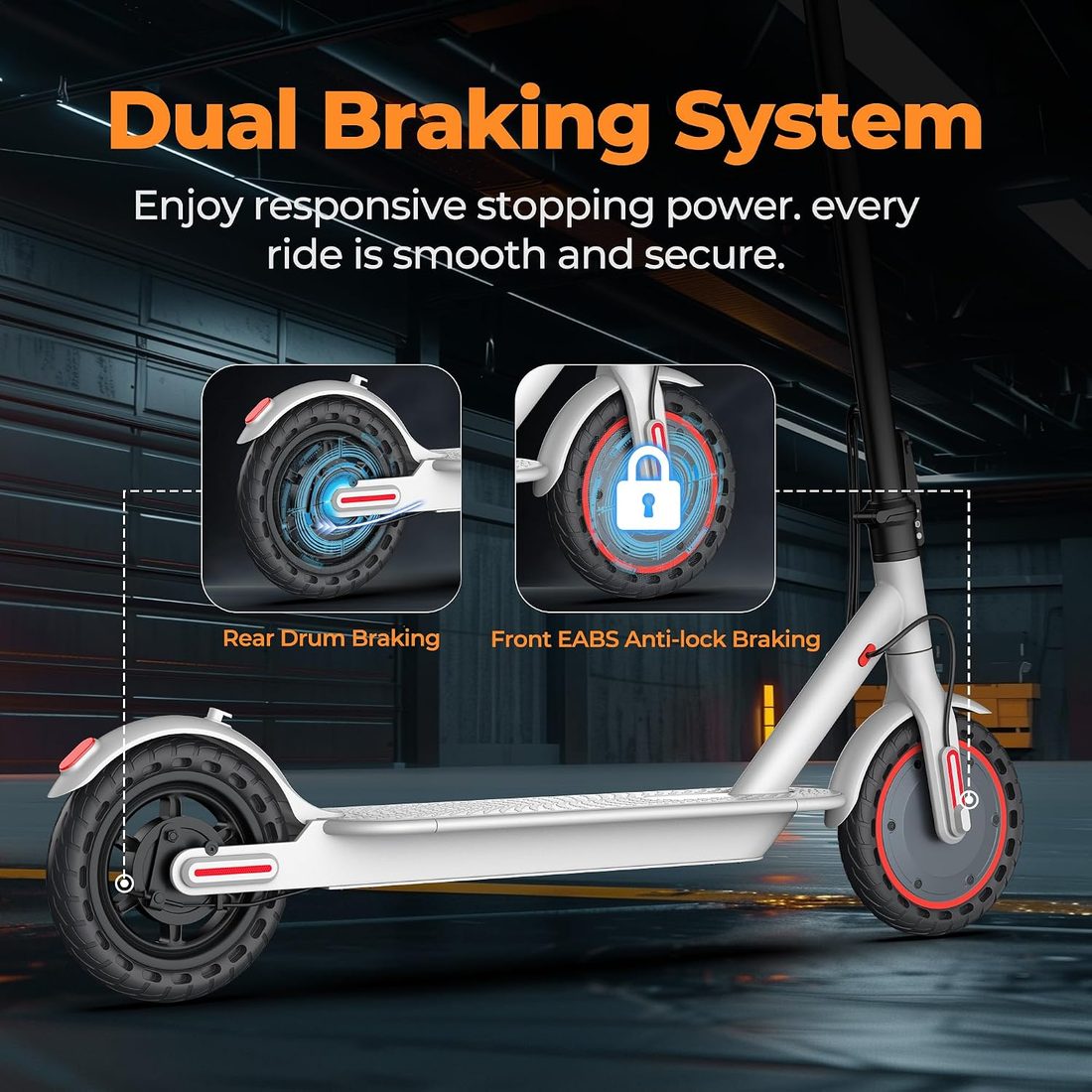 MAXSHOT V1 Electric Scooter — White photo 2