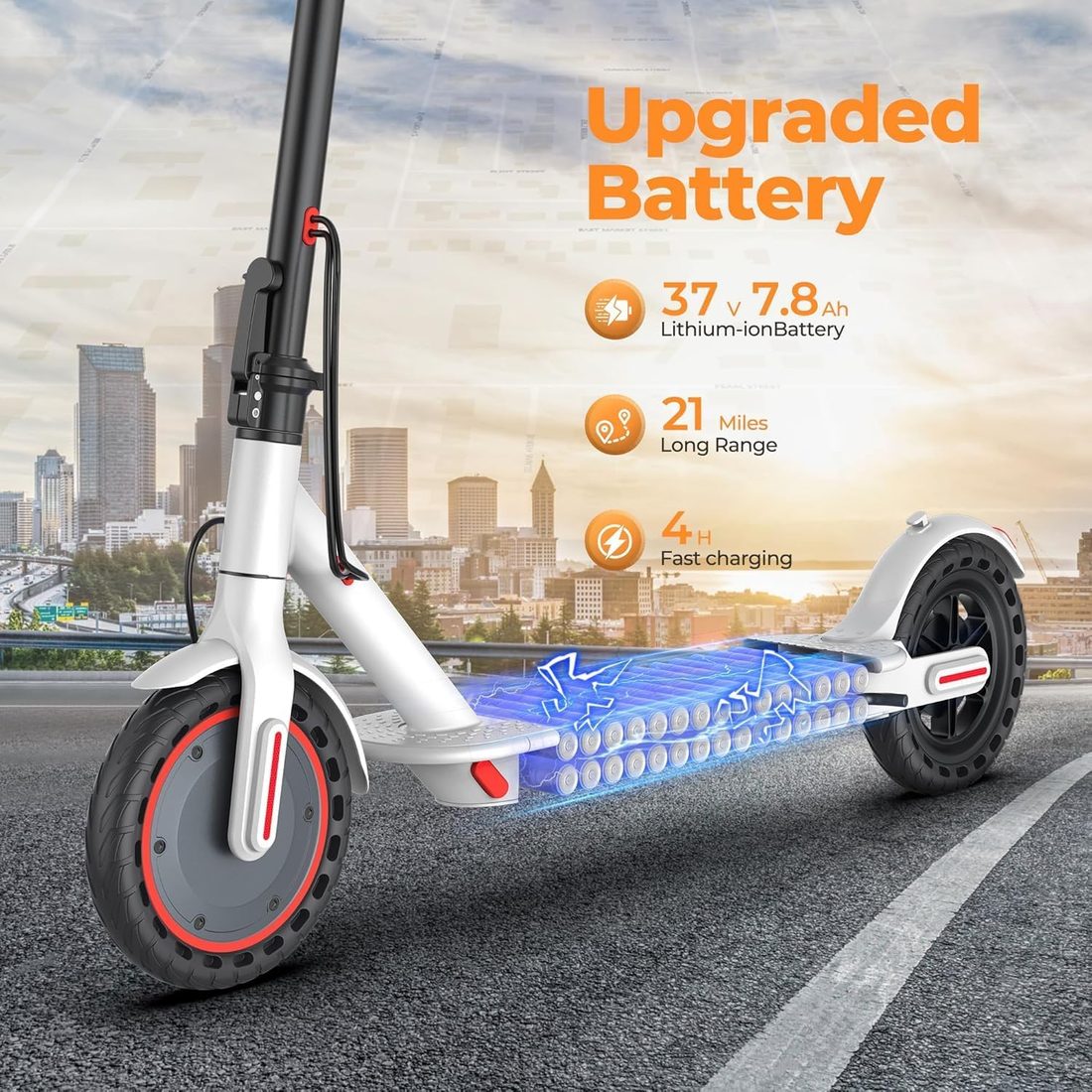 MAXSHOT V1 Electric Scooter — White photo 4
