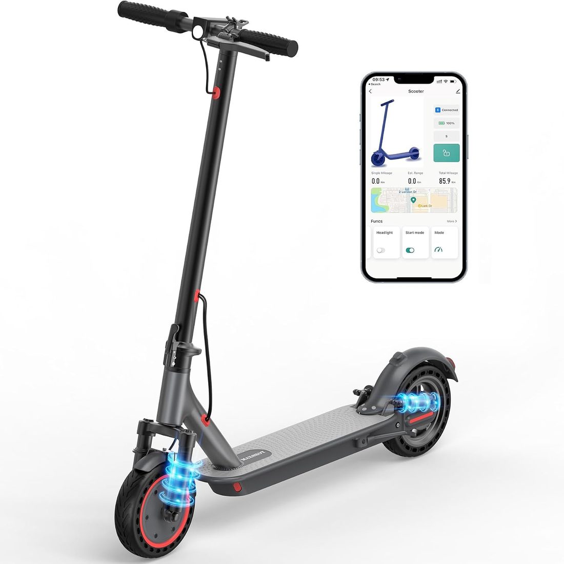 MAXSHOT V1 PRO Electric Scooter — Black