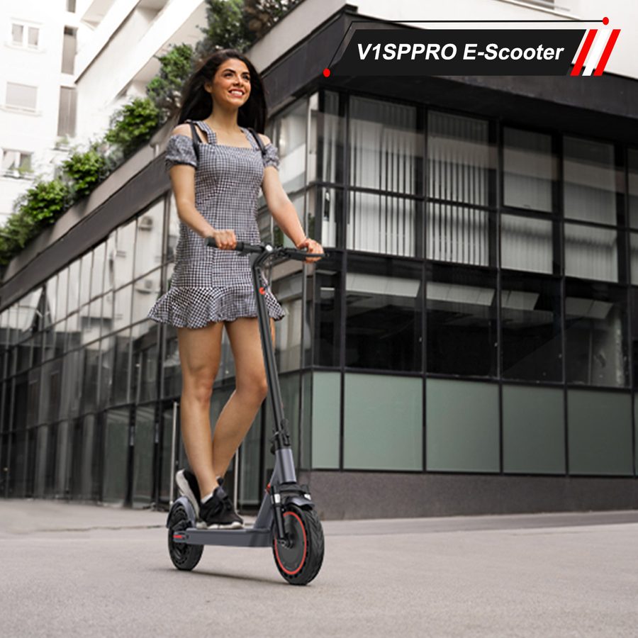 Across the city on a MAXSHOT electric scooter