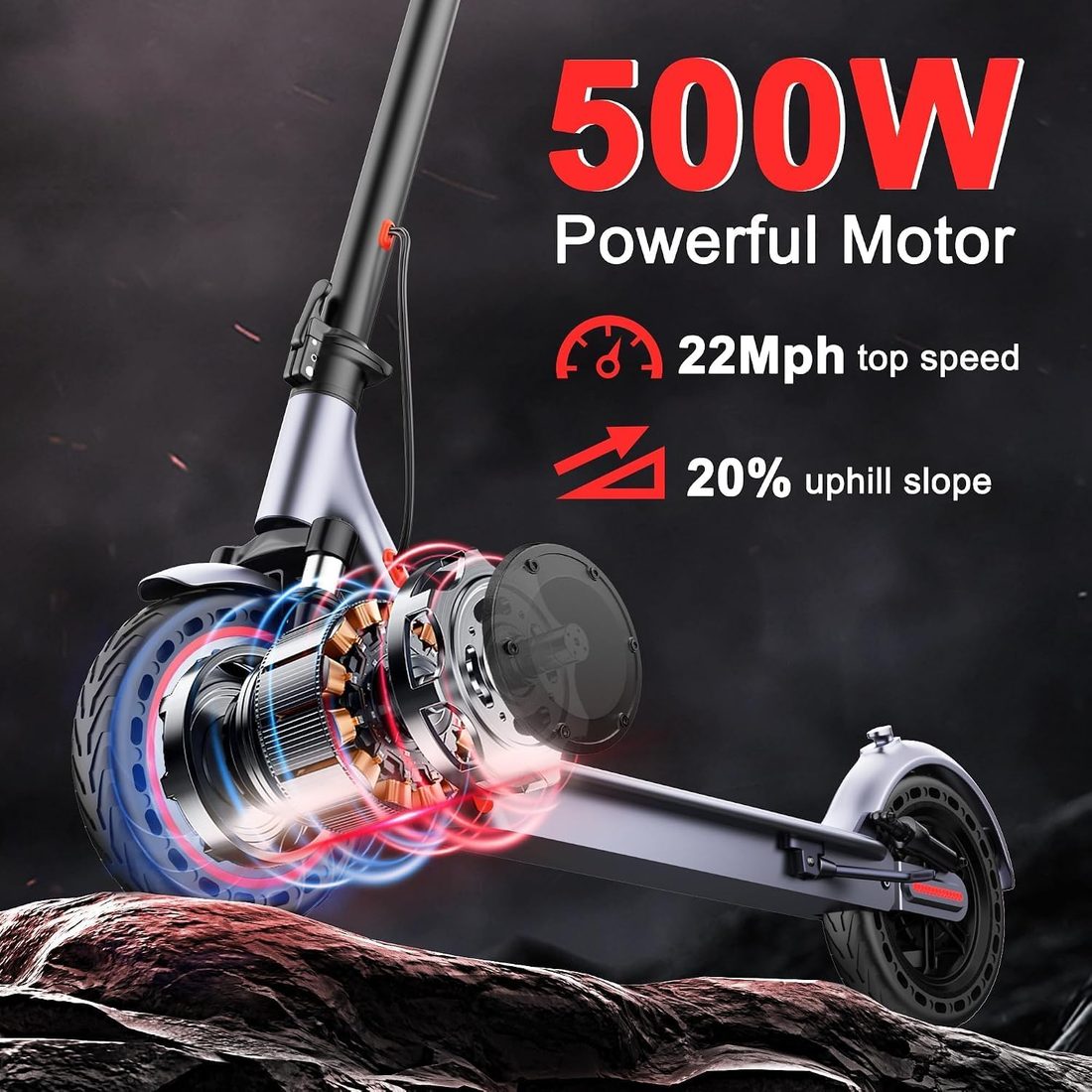 MAXSHOT V1S PRO Electric Scooter — Black, 22 mph photo 3
